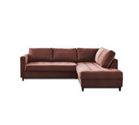 Anna - canapé d'angle droit - 5 places - convertible - en velours
