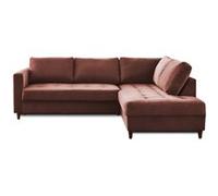 Anna - canapé d'angle droit - 5 places - convertible - en velours