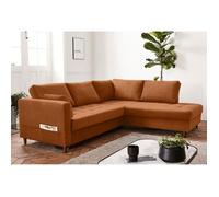 Anna - canapé d'angle droit - 5 places - convertible - en velours