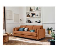 Canape droit LISA DESIGN 3 places en polyester rouge 222 x 222 x 85 cm Rouille G
