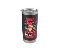 Anna Makes Christmas Magic s'appelle Anna Gnome Gobelet isotherme en acier inoxydable double paroi