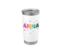 Anna - Un beau nom avec des papillons. Gobelet isotherme en acier inoxydable double paroi