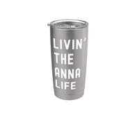 Anna vivant la vie de Anna Nom Amusant Gobelet isotherme en acier inoxydable double paroi