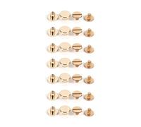 Annadue 10 Ensembles 5/6.5/8mm Bouton en Laiton Massif Goujon Vis Clou, Rivet en Cuir doré pour Ceinture Projets d'artisanat de Bricolage (6.5MM)