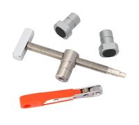 Annadue 19mm Chien de Banc Pince Acier Inoxydable Pince de Travail du Bois | Fixation de maintien, s\'adapte aux trous d\'établi standard, finition en acier poli, maintien sécurisé de la planche,