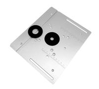 Annadue 2 en 1 Plaque D'insertion de Table de Routeur pour le Travail du | Alliage d\'aluminium, 2 espacements des trous d\'installation, fraisage du bois, finition lisse et brillante, résistant à