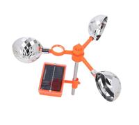 Annadue 2-Pack Dissuasif pour Oiseaux Solaire 360 Rotation Dispositif | Effaroucheur visuel et sonore, rotation à 360 degrés, voix à énergie solaire, pour jardin de ferme, protection contre les