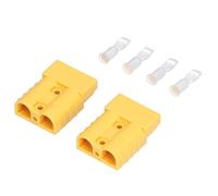 Annadue 2 Pièces 50A 600V Connecteur de Déconnexion Rapide de Batterie | Bornes en cuivre plaqué argent, boîtier en polycarbonate, évalué 50 A 600 V, pour bateaux, camions, chariots élévateurs
