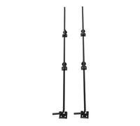 Annadue 2 Pièces Verrous à Pêne Droit Barre de Porte 91 Cm Loquet de | Construction en acier massif, revêtement en poudre noire, jeu de boulons coulissants, montage horizontal vertical, pour