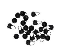 Annadue 24 Pièces Mini Chaudron Ensemble Plastique Faveur Fête Décor | Accessoires de bouilloire de sorcière minuscules, affichage de table effrayant, finition noire réutilisable, porte-friandises