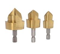 Annadue 3 Pcs PPR Lifting Drill Bit 1/4 Pouce Queue Hexagonale Embout de | Extenseur de trou de tuyau PPR, ensemble de 3 tailles, pointe à 90 degrés, acier revêtu de Ti, tranchant tranchant