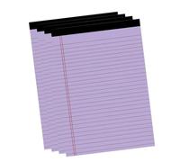 Annadue 4 Pièces A5 Bloc-notes à Lignes Larges pour Étudiants Bureau | Double marge rouge, reliure facile à déchirer, support robuste, format A5 compact, notes quotidiennes, bloc-notes portable.