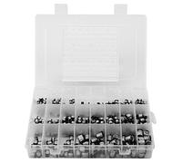 Annadue 400 Pièces 24 Valeurs SMD Condensateur électrolytique en Aluminium Kit Assorti 1uF-1000uF 6.3V-50V, 24 Types de Condensateurs les Plus Populaires pour Composants électroniques Bricolage