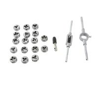 Annadue 40Pcs Jeu de Tarauds et Filières à écrous | Outils à main robustes, acier 45 traité thermiquement, clé à molette, jauge de filetage incluse, machines automobiles
