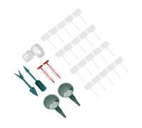 Annadue 6 Pièces Ensemble de Semoir à Main pour Fleurs et Légumes | Plastique léger, poignée ergonomique, 5 réglages réglables, moins de déversement de graines, kit d\'outils de jardinage