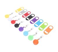 Annadue 8 Pièces Décapsuleur Rétractable Plat avec Porte-Badge | Bobine de badge rétractable, ensemble de 8 couleurs, capuchon à levier, utilisation à une seule main, fourniture de Camping