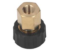 Annadue Adaptateur de Nettoyeur Haute Pression en Laiton et Caoutchouc Anticorrosion G1/4" vers Filetage de Tuyau M22 X 1,5 Mm pour Remplacement, Connecteur de Nettoyeur Haute Pression 5000 PSI,