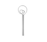 Annadue Agitateur de Bobine de Farine en Acier Inoxydable, Fouet de Pâte de Mélangeur de Cuisine pour la Cuisson, Mélangeur à Main électrique pour Pâtisserie de Pâte à Pain (SILVER)