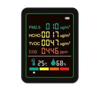 Annadue Analyseur de qualité D'air Portable, Détection 6 en 1, Test D'air | Moniteur de qualité de l\'air Portable, détection 6 en 1, test de l\'air intérieur, écran couleur LCD, batterie rechargeable