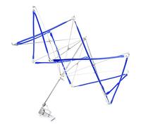 Annadue Blue Iron Umbrella String Winder | Enrouleur de boule de fil de parapluie, pliable, gain de place, support sur bord de table, fil multicolore, avec Machine à
