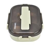 Annadue Boîte à en Acier Inoxydable pour Enfants, Boîte à Déjeuner à 4 Compartiments de 1,3 L avec Bol à Soupe et Ustensiles, Récipient Alimentaire Portable pour les Voyages Scolaires (Vert