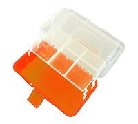 Annadue Boîte à Outils Pliante en Plastique à 3 Niveaux avec Poignée pour | Poignée de transport portable, corps visible translucide, couvercle scellé anti-poussière, serrure à l\'épreuve des