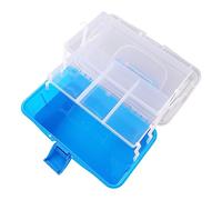 Annadue Boîte à Outils Pliante en Plastique à 3 Niveaux avec Poignée pour | Poignée de transport portable, corps visible translucide, couvercle scellé anti-poussière, serrure à l\'épreuve des
