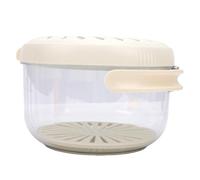 Annadue Bol de Lavage de Fruits et Légumes 3 en 1 Pliable Grand Vert | Le couvercle scellé garde les produits propres, avec un bac d\'égouttage et une glacière pour le réfrigérateur ou les