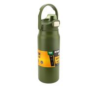 Annadue Bouteille d'eau Isolée, Bouteille Sous Vide en Acier Inoxydable de 1500 Ml avec Couvercle en Paille, Carafe Thermique à Large Ouverture pour Salle de Sport, Fitness, d'eau Réutilisable