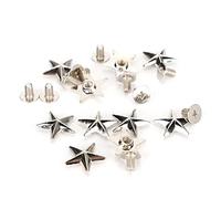 Annadue Bouton de Rivet en Forme d'étoile en Alliage de Zinc pour la Décoration de Vêtements de Sacs de Chaussures, 50 Pièces de Rivets Antirouille avec Vis, Rivet Artisanal de Couleur Pistolet