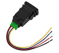 Annadue Bouton Poussoir pour Voitures Camions SUV | Double clignotants LED, Plug and Play, support pour tableau de bord, barre antibrouillard, PVC durable.