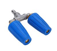 Annadue Buse à Double Turbine pour Nettoyeur Haute Pression 1/4" 4000 Psi, Buse Turbo Double Rotative en Acier Inoxydable pour Jardin, Voitures, Nettoyage d'allée (BLUE)