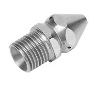 Annadue Buse de Nettoyage de Tuyau, Filetage Mâle G1/4in, Acier Inoxydable | Buse de nettoyage des égouts, buse de jet de drainage à 4 trous, jet d\'égout haute pression de 250 bars pour le nettoyage