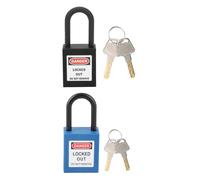 Annadue Cadenas de Consignation 38mm, Nylon isolé avec clé, pour sécurité | Cadenas électrique anti-érosion à usage industriel, poutre de verrouillage de 6 mm, corps antidérapant pour les usines