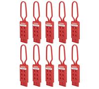 Annadue Cadenas de Consignation 6 Trous, Nylon Rouge, pour Sécurité | Moraillon de verrouillage rouge avec 6 trous de verrouillage, moraillons de verrouillage de sécurité industrielle,