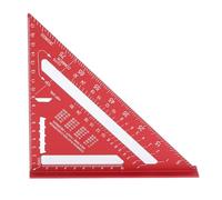 Annadue Carré de de 7 Pouces, Règle Triangulaire à Double échelle en Alliage d'aluminium, Règle d'angle de 45 à 90 Degrés, Outil carré de Charpentier, Outil de Disposition Carrée Rapide pour le