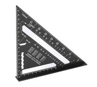 Annadue Carré de de 7 Pouces, Règle Triangulaire à Double échelle en Alliage d'aluminium, Règle d'angle de 45 à 90 Degrés, Outil carré de Charpentier, Outil de Disposition Carrée Rapide pour le