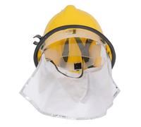 Annadue Casque de Pompier Double Couche Ignifuge, Protection de la Tête, Casque de sécurité Anti-Impact avec Cape d'épaule pour Les Opérations de Sauvetage