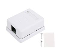 Annadue Cat6 RJ45 Prise Murale Simple Surface, 2 Pièces Boîtier Réseau de | Boîte de jonction réseau, prise Ethernet de bureau, port unique Cat6, matériau ABS, câblage de la zone de travail