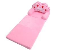 Annadue Chaise pour Tout-Petits pour Filles, Enfants Mignons Princesse Diadème Pliable, Coussin de Sol, Accoudoirs, canapé pour Faire la Sieste, Dormir, Lire, Rose (Pliage en Tiers)
