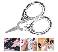 Annadue Ciseaux de Couture en Acier Inoxydable, Ciseaux Artisanaux de Tailleur de Fil à Broder avec un Design Rétro Portable, Petits Artisanaux pour les Projets de Couture de Bricolage (SILVER)