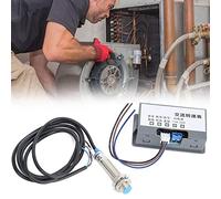 Annadue Compteur de Vitesse Numérique AC220V, Tachymètre à Affichage de Tube à 4 Chiffres, Jauge de RPM à Capteur Hall LED de Haute Précision 0,1% pour la Mesure du Moteur