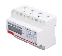 Annadue Compteur D'énergie 7P triphasé LCD Moniteur KWH Rail 35mm | Jauge de consommation d\'énergie, affichage LCD, mémoire de mise hors tension, indicateur intelligent, fixation de boucle