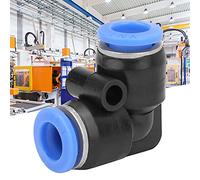 Annadue Coude égal en Plastique à Connexion Rapide, Tuyau d'air Pneumatique, Raccord Poussoir PV-12 12mm, 10 Pièces, Résistance à Haute Pression, Rotatif à 360 ° (PV-8 (8 mm))