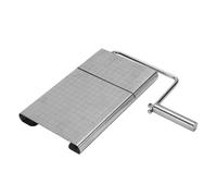 Annadue Coupe-Fromage, Planche à Outils de Tranchage en Métal en Acier Inoxydable avec 6 Fils de Remplacement, Bloc Coupe-fil de Fromage pour Beurre, Savon Fait à la Main, Fournitures de Cuisine