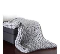 Annadue Couverture Confortable et épaisse en Fil Fait à la Main pour Lit d'animal de Compagnie, Décoration Chaude pour canapé, Chambre à Coucher, Cadeau de Maison (Gray #89)