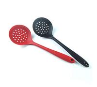Annadue Cuillère d'écumoire à Fente en Silicone, Louche de Passoire à Spatule à Fente Légère avec Long Manche, Ustensile de Cuisine pour Ragoût sauté (rouge)