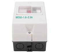 Annadue Disjoncteur Moteur 220V 380V | Coque en plastique ABS, hydrofuge IP55, réglage thermique 1,6 2,5 A, protection contre les courts-circuits de surcharge,