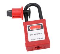 Annadue Dispositif de Verrouillage de Disjoncteur avec Cadenas 2 Clés | Cadenas de sécurité, mécanisme à clé retenue, poutre auto-éjectable, isolé en plastique, électrique industriel