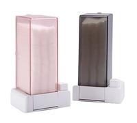 Annadue Distributeur de Cotons-tiges, Porte-Coton de Maquillage Automatique, Organisateur de Coton Cosmétique à Pression avec Couvercle pour Comptoir de Salle de Bain, Soins de la Peau (PINK)